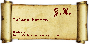 Zelena Márton névjegykártya