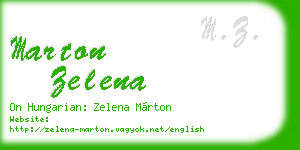 marton zelena business card